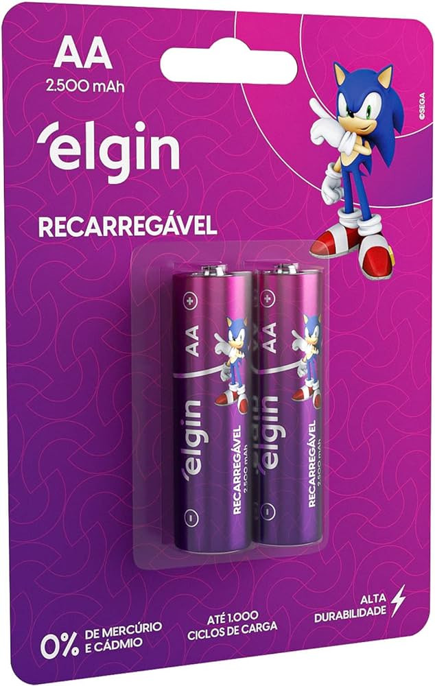 PILHA AA RECARREGAVEL 2500MAH